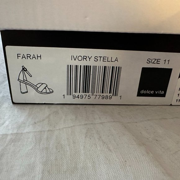 Dolce Vita  Farah Ankle Strap Sandal, Ivory  Women Size 10 & 11  NIB - Picture 7 of 7